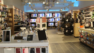 Electronics store with a variety of items 