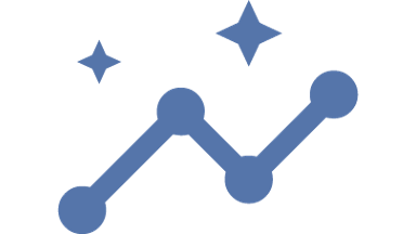 Line chart with stars 