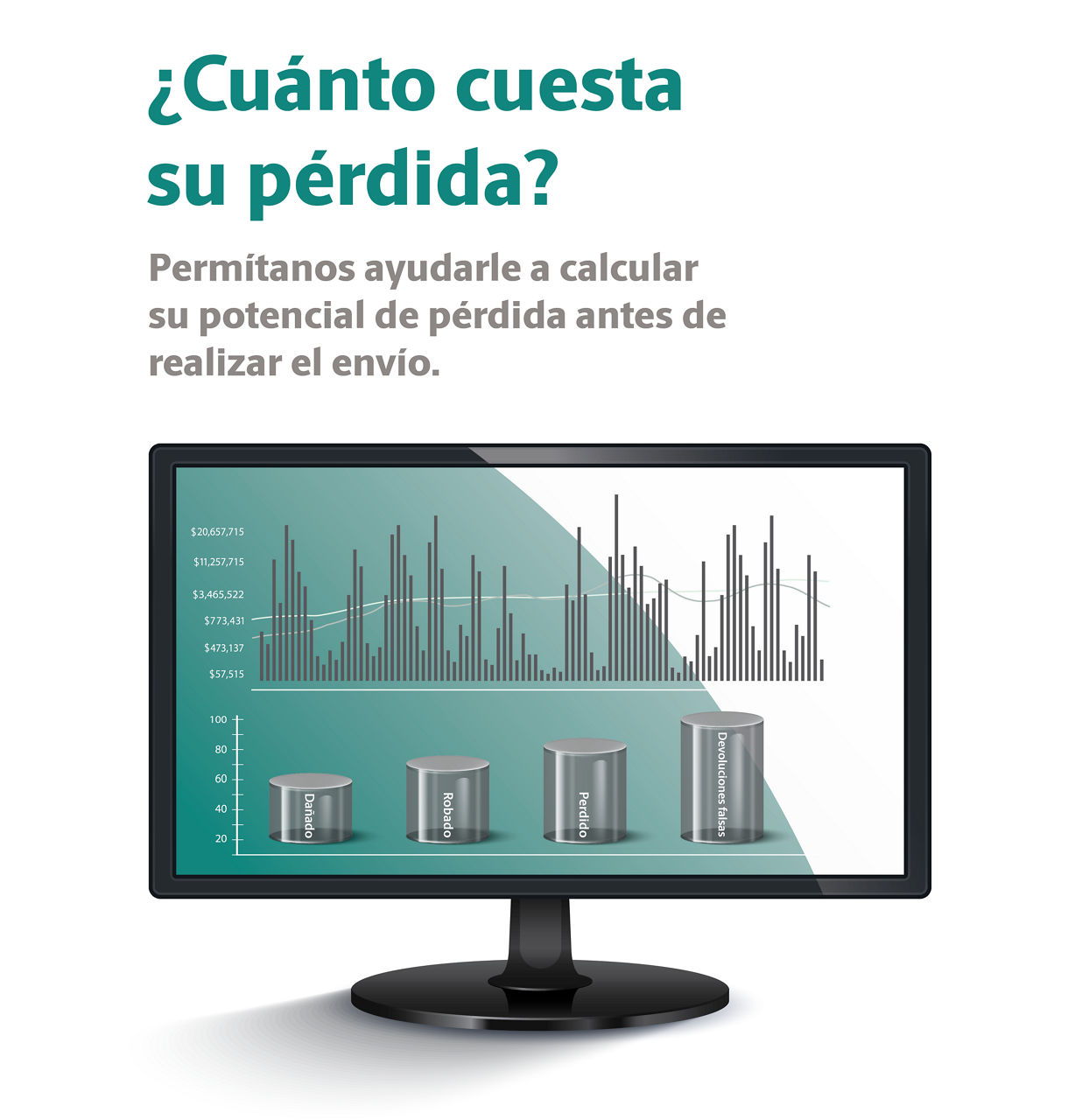 computer screen with text above it