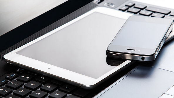 tablet and cell phone