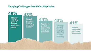 Shipping Challenges Statistics of what challenges AI can solve for
